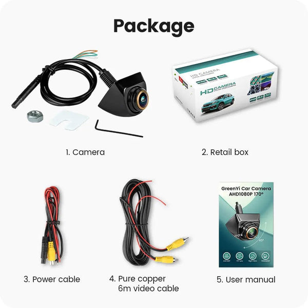 Planet Gates GreenYi AHD 1920x1080P Car Rear View Camera 170° Fisheye Golden Lens Full HD Night Vision Vehicle Reversing Front Cameras G899