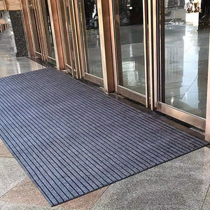 Planet Gates grey / 100x200cm 1pc Striped Door Mat, Water-absorbing Bath Pad, Anti-skid Oil-proof Waterproof Living Room Rug, Washable Carpet, For Living Room Bedroom Bathroom Home Decor Indoor Decor Room Supplies Entrance