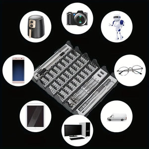 Planet Gates grey 128-in-1 Precision Screwdriver Set Disassembly And Repair Tool Multi-function Manual Screwdriver Book Set