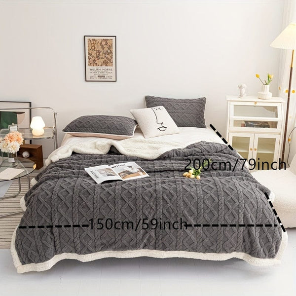 Planet Gates grey / 150*200cm 1pc Sherpa Blanket, To My Mother From Son Throw Blanket, Warm Cozy Soft Blanket For Couch Bed Sofa Office Camping