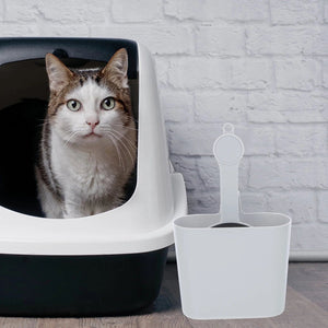 Planet Gates Grey / 17x7cm 2pcs Cat Litter Scoop Sifter with Deep Black Tray