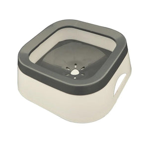 Planet Gates Grey 1L Dog Drinking Water Bowls 1000ml Floating Non-Wetting Mouth Cat Slow Anti-Overflow Water Feeding Dispenser Large Capacity
