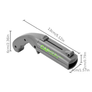 Planet Gates Grey 1pc Funny Cap Gun Bottle Opener with Corkscrew - Perfect for Home Bar, Party, and Wedding Favors