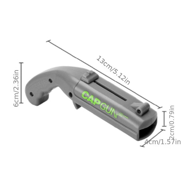 Planet Gates Grey 1pc Funny Cap Gun Bottle Opener with Corkscrew - Perfect for Home Bar, Party, and Wedding Favors