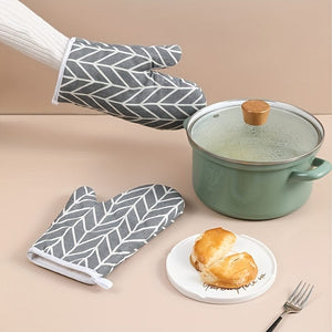 Planet Gates grey 1pc, Oven Mitt, Simple Style Heat Resistant Mitts, Microwave Oven Thickened Baking Oven Insulation Gloves, Non-Slip Grip Surfaces And Hanging Loop Gloves, Kitchen Supplies, Kitchen Gadgets, Accessories