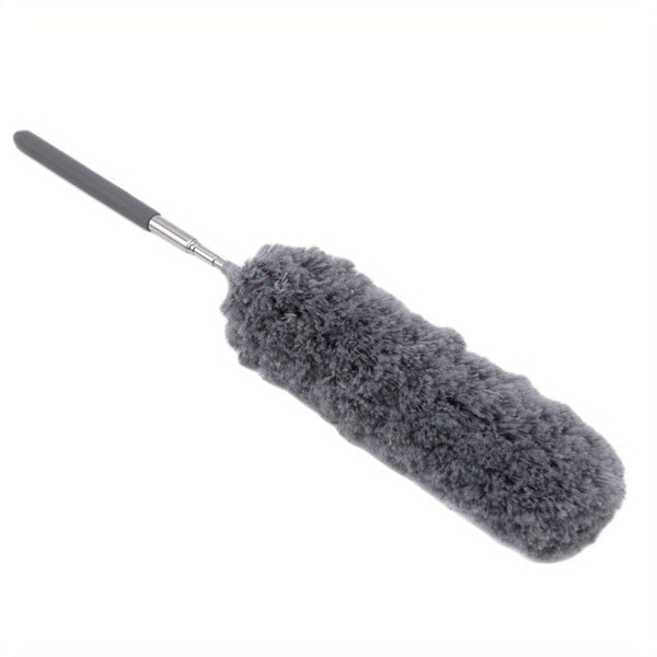 Planet Gates grey 1pc, Stainless Steel Telescopic Fiber Duster - Efficient Dust Removal And Sweeping With PP Wool - Cleaning Tools And Supplies