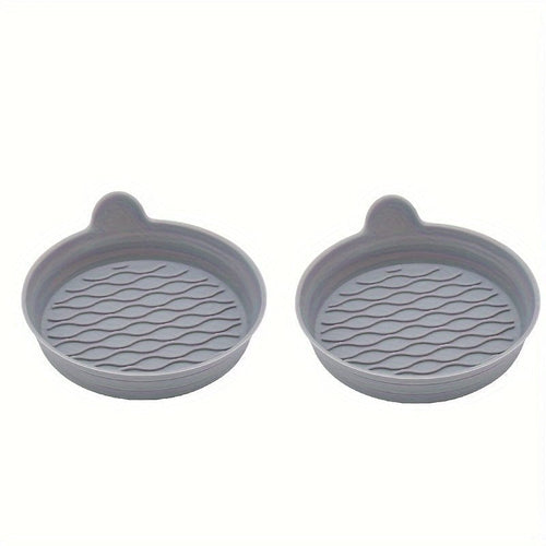 Planet Gates grey 2pcs/set Car Coaster, For Cup Holder, Silicone Universal Car Coaster, 6 Colors Available
