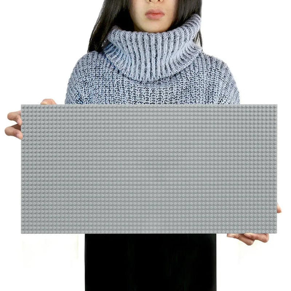 Planet Gates Grey 32*64 Holes Classic Building Blocks Base Board, DIY Assembled Building Blocks Wall Compatible With Brand Gift Toys for Children