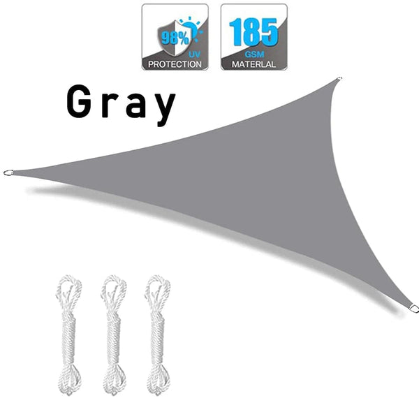 Planet Gates Grey / 3X4X5 Sun Shelters Portable Triangle Sun Shape Sail UV Protection Outdoor Sunscreen Awning Canopy Beach Waterproof Tent Tarp Gray