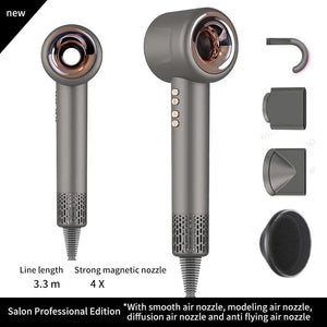 Planet Gates Grey 4 Parts / KR Professional Super Hair Dryer Personal Hair Care Styling Negative ion Salon Tool Constant Anion Electric Leafless Hair Dryers