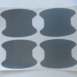 Planet Gates grey 4pcs Car Door Sticker Carbon Fiber Scratches Resistant Cover Auto Handle Protection Film Exterior Styling Car Accessories