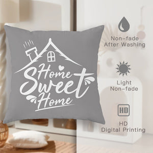 Planet Gates grey 4pcs, Floral Geometric Gray Polyester Throw Pillow Covers, Modern Abstract Neutral Pillow Covers, Decorative Cushion Covers 45×45Cm/18 "X18" For Living Room Bedroom Sofa Bed Decoration