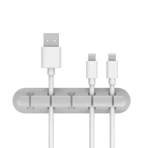 Planet Gates grey 5 holes 3/5/7 Clips Adhesive Cable Winder Desktop Wire Earphone Cable Holder Desk Organizer Stationery Office Supplies Material Escolar
