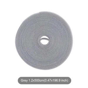 Planet Gates Grey 5m Cable Order Reusable Cable Organizer Desk Wire Winder Cable Tie Organizer Data Line Protection Storage Gadget