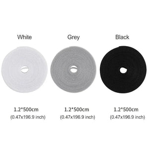 Planet Gates Grey 5m Cable Order Reusable Cable Organizer Desk Wire Winder Cable Tie Organizer Data Line Protection Storage Gadget