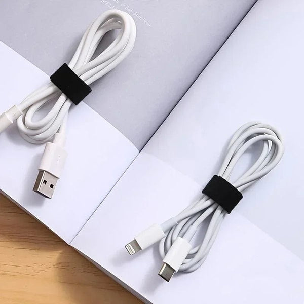 Planet Gates Grey 5m Cable Order Reusable Cable Organizer Desk Wire Winder Cable Tie Organizer Data Line Protection Storage Gadget