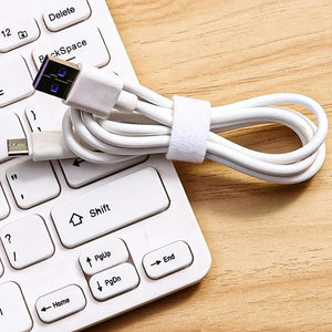 Planet Gates Grey 5m Cable Order Reusable Cable Organizer Desk Wire Winder Cable Tie Organizer Data Line Protection Storage Gadget