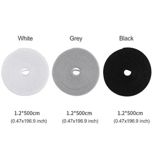 Planet Gates Grey 5m Cable Order Reusable Cable Organizer Desk Wire Winder Cable Tie Organizer Data Line Protection Storage Gadget