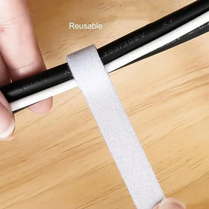 Planet Gates Grey 5m Cable Order Reusable Cable Organizer Desk Wire Winder Cable Tie Organizer Data Line Protection Storage Gadget