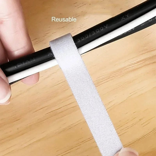 Planet Gates Grey 5m Cable Order Reusable Cable Organizer Desk Wire Winder Cable Tie Organizer Data Line Protection Storage Gadget