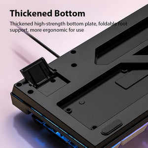 Planet Gates Grey Black K500 Wired Keyboard Office Gaming Keyboard For Windows And IOS Computer Laptop 104 Keys Mechanical Sensation Membrane Keyboards