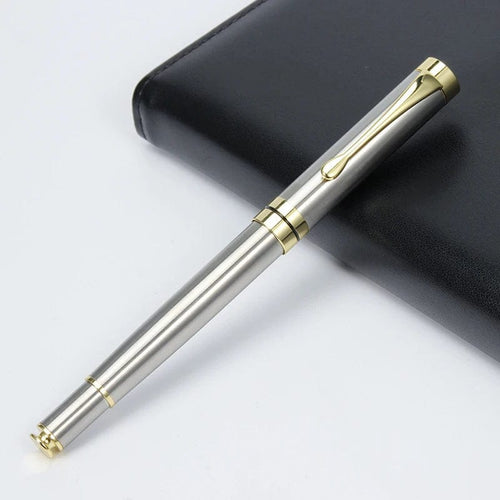 Planet Gates grey / Blue Custom Luxury Ballpoint Writing Pen Korean Stationery Supplies Novel School Teacher Gift Aesthetic Special Funny