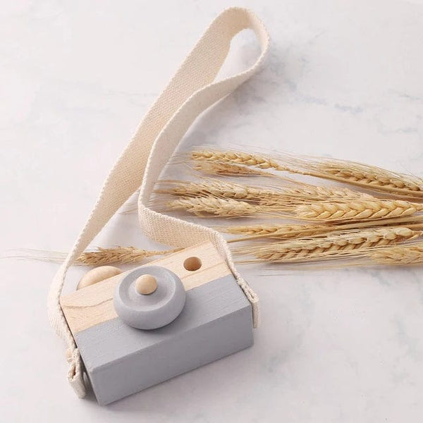 Planet Gates Grey  camera Wooden Fashion Camera Baby Toys Pendant Baby Block Montessori Toys for Children Wooden DIY Presents Nursing Gift Outdoor Toys