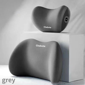 Planet Gates grey Car Headrest Cervical Spine Neck Support Pillow, Waist Support Pillow Set, Car Memory Cotton Waist Support Pillow, Neck Support Pillow