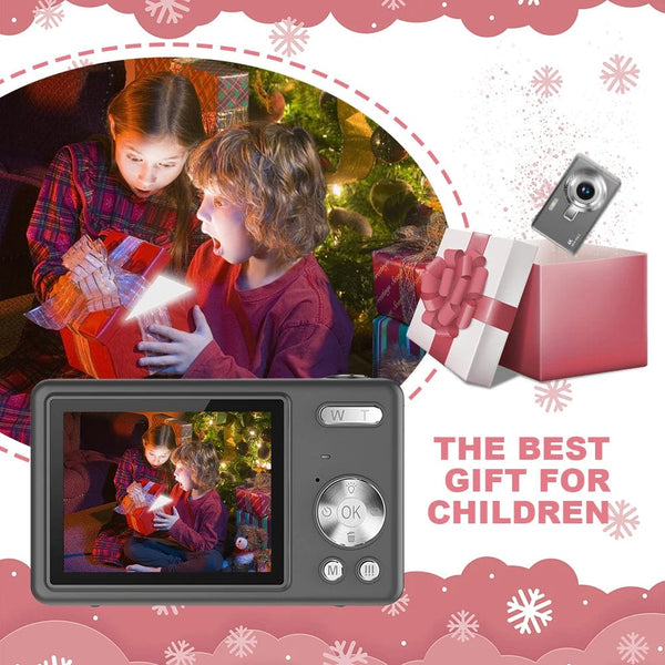 Planet Gates Grey / CHINA HD 1080P Portable Vlogging Camera 16X Zoom Autofocus Vlogging Camera Anti-Shake 2.4 Inch IPS Screen for Kid Adult Photography