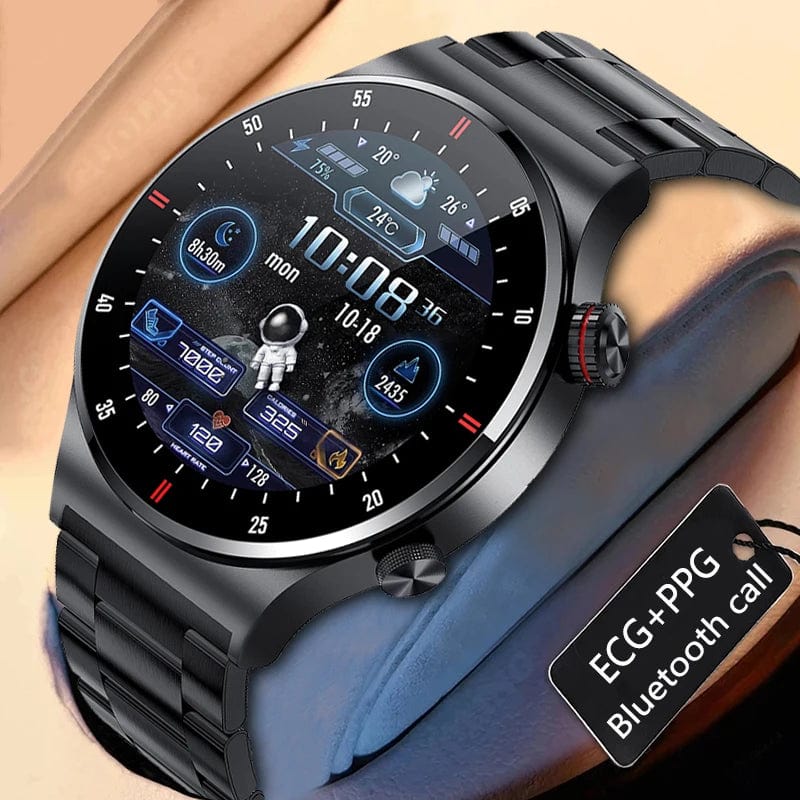Planet Gates Grey / CHINA New Bluetooth Call Smart Watch Men Sports Fitness Tracker Waterproof Smartwatch Large HD screen for huawei Xiaomi phone+box