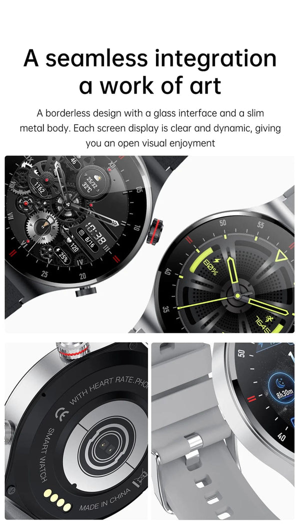 Planet Gates Grey / CHINA New Bluetooth Call Smart Watch Men Sports Fitness Tracker Waterproof Smartwatch Large HD screen for huawei Xiaomi phone+box