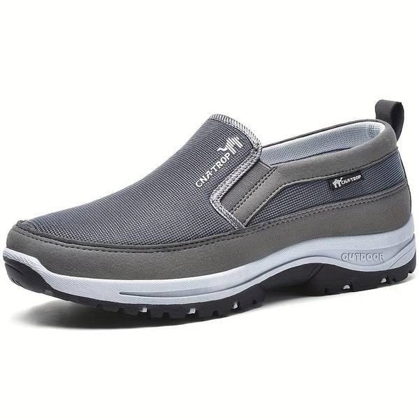 Planet Gates grey / CN39(EU38.5) Men's Slip On Comfortable Non-Slip Loafers: Lightweight Breathable Non-slip Casual Shoes For Men's Outdoor Activities