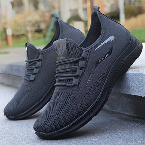 Planet Gates grey / CN45(EU45) Men's Slip-on Sneakers With Shoelaces - Odor-resistant Athletic Shoes - Lightweight And Breathable
