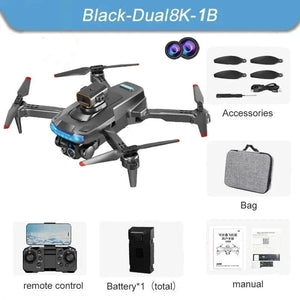 Planet Gates Grey Dual 4K-3B P15 Drone Professional 8K Dual Camera GPS 5G Omnidirectional Obstacle Avoidance Optical Flow Positioning Brushless 10000M Toys
