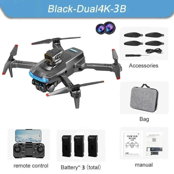 Planet Gates Grey Dual 4K-3B P15 Drone Professional 8K Dual Camera GPS 5G Omnidirectional Obstacle Avoidance Optical Flow Positioning Brushless 10000M Toys