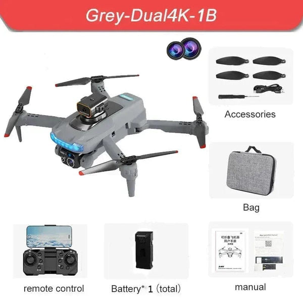 Planet Gates Grey Dual 4K-3B P15 Drone Professional 8K Dual Camera GPS 5G Omnidirectional Obstacle Avoidance Optical Flow Positioning Brushless 10000M Toys