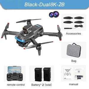 Planet Gates Grey Dual 4K-3B P15 Drone Professional 8K Dual Camera GPS 5G Omnidirectional Obstacle Avoidance Optical Flow Positioning Brushless 10000M Toys