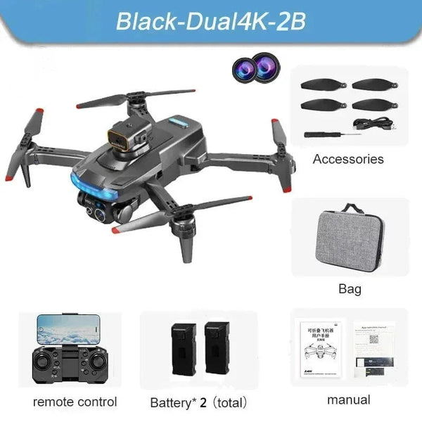 Planet Gates Grey Dual 4K-3B P15 Drone Professional 8K Dual Camera GPS 5G Omnidirectional Obstacle Avoidance Optical Flow Positioning Brushless 10000M Toys