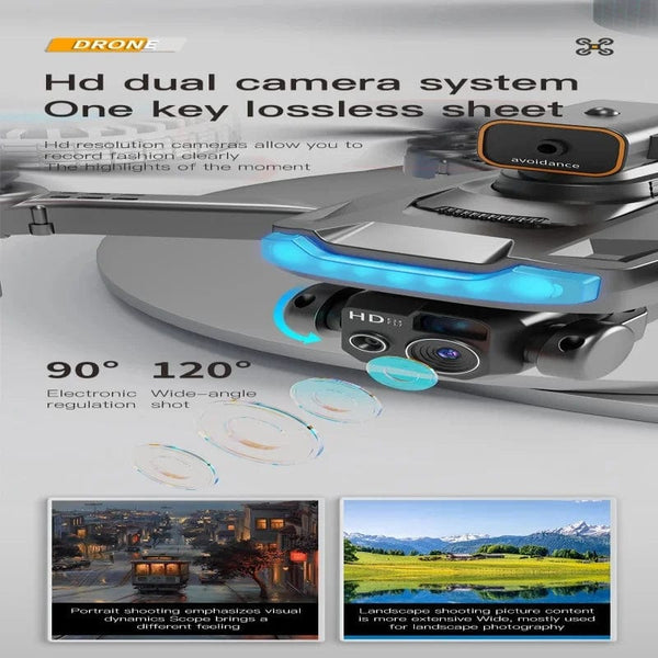 Planet Gates Grey Dual 4K-3B P15 Drone Professional 8K Dual Camera GPS 5G Omnidirectional Obstacle Avoidance Optical Flow Positioning Brushless 10000M Toys