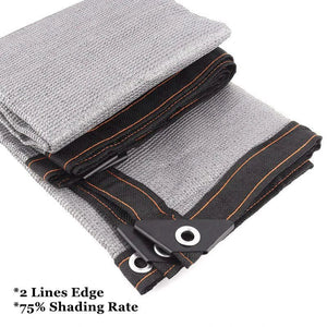 Planet Gates Grey Edge / 2mx5m / CHINA Gray Anti-UV Sunshade Net Balcony Privacy Screen Fence Net Garden Buildings Greenhouse Sun Shelter Fence Winding Shade Canopy