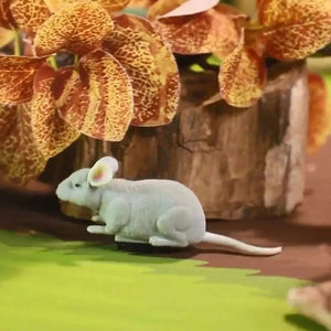 Planet Gates Grey Electric Mouse Toys Cat Play Automatic Escape Robot Vibration Crawling Battery Operated Plush Mouse Pet Interaction Plaything