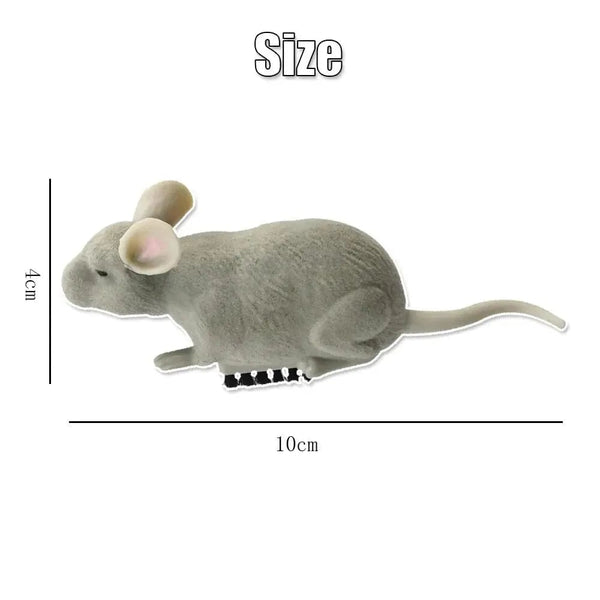 Planet Gates Grey Electric Mouse Toys Cat Play Automatic Escape Robot Vibration Crawling Battery Operated Plush Mouse Pet Interaction Plaything