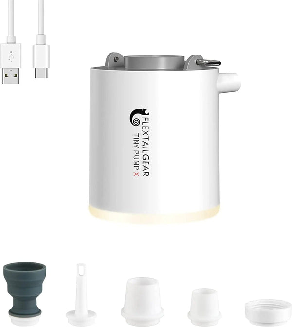 Planet Gates Grey FLEXTAILGEAR Tiny Pump X Portable Air Pump Camping Equip Outdoor Gadgets Rechargeable for Hiking/Float/Lighting