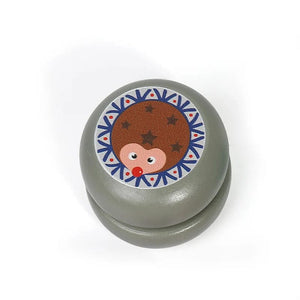 Planet Gates grey hedgehog Cute Animal Print Wooden Yoyo Toys Ladybug Toy Kids Yo-Yo Creative Cartoon Unicorn Yo Yo Toys for Children 6cm Wooden Yo Yo Ball