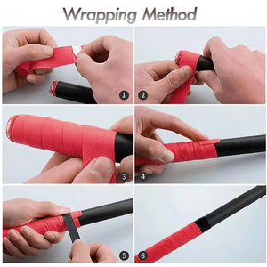 Planet Gates grey Hot Badminton Racket Sweatband Badminton Grip Breathable Anti-slip Sport Over Grip Sweatband For Tennis Badminton Fishing Rod