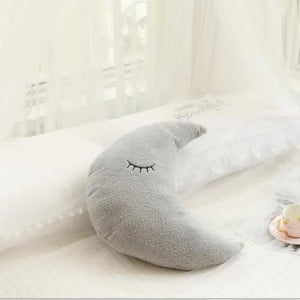 Planet Gates grey moon New Stuffed Cloud Moon Star Raindrop Plush Pillow Soft Cushion Toys For Children Baby Kids Girl Christmas Gift Room Car Decor
