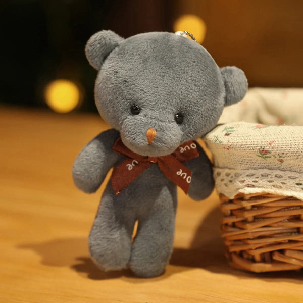 Planet Gates grey New Color Teddy Bear Dolls 12cm Soft Stuffed Animals Bear Plush Toy Pendent Cute Cute Girl Keychain Wedding Children Party Gifts