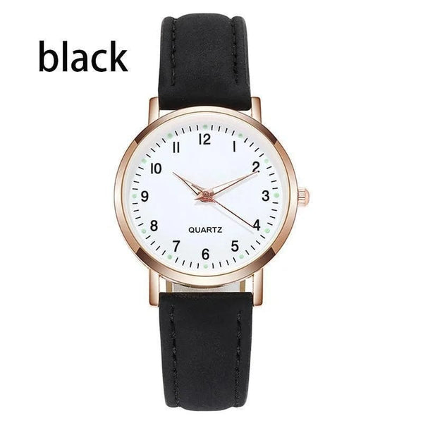 Planet Gates grey / No Ladies Diamond-studded Luminous Retro Female Watch Leather Belt Quartz Watch Women Simplicity Casual Decoration Wristwatches