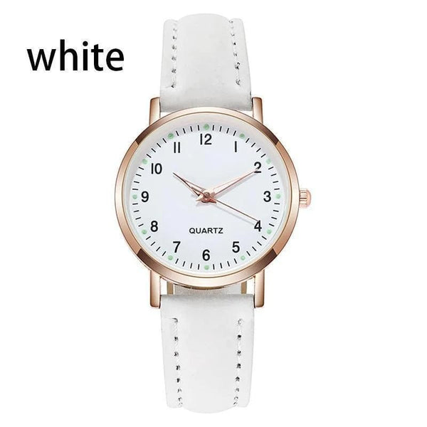 Planet Gates grey / No Ladies Diamond-studded Luminous Retro Female Watch Leather Belt Quartz Watch Women Simplicity Casual Decoration Wristwatches
