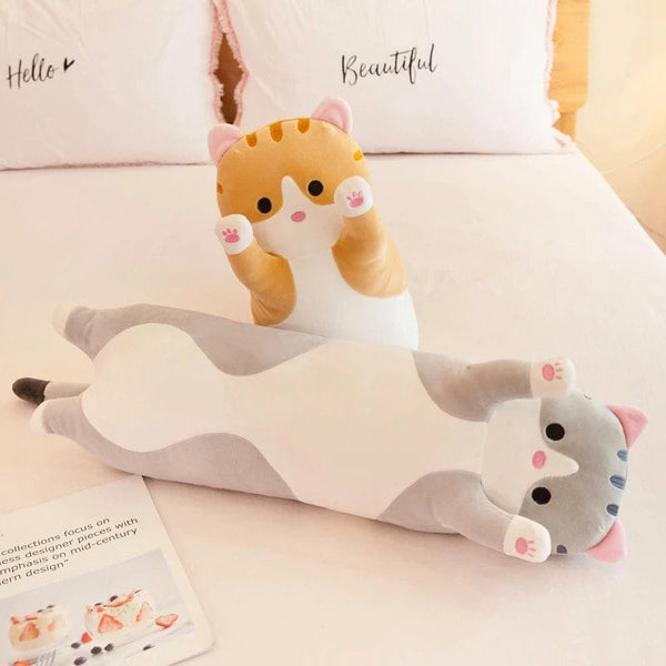Planet Gates Grey only Skin / 130CM 50-130CM Long Cat Plush Toys Cute Animal Cat Creative Long Soft Toys Office Break Nap Sleeping Pillow Stuffed Gift Doll for Kids